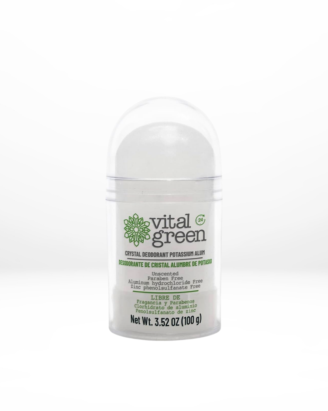 Desodorante Natural de Aloe Vera y Cristal de Alumbre de Potasio | 60 g