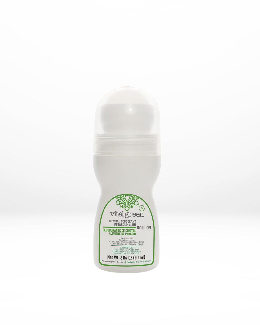 Desodorante Natural Roll On – Vital Green | Cristal de Alumbre de Potasio