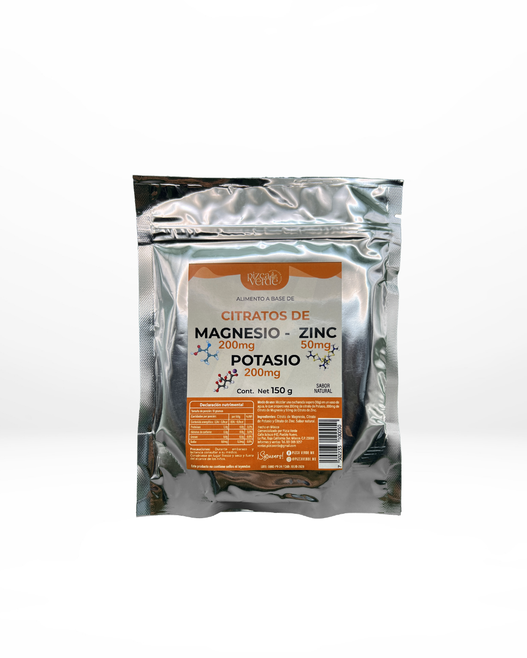 Fórmula en Polvo de Magnesio, Zinc y Potasio