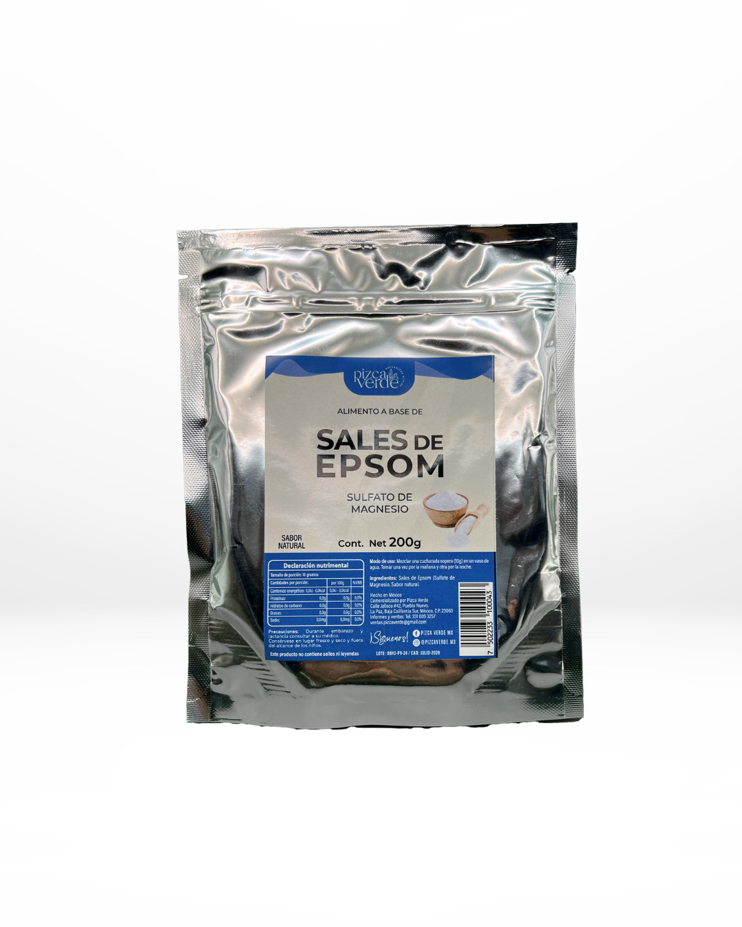 Sales de Epsom – Sulfato de Magnesio 100% Puro