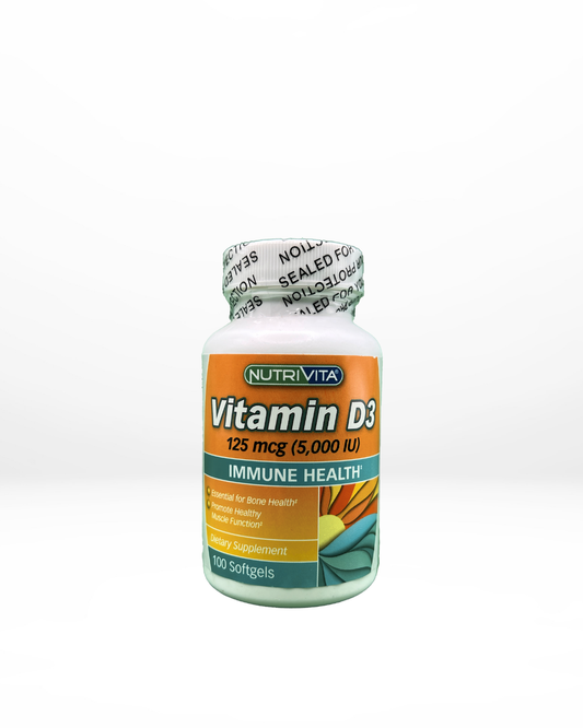 Nutrivita – Vitamina D3 5,000 IU (100 Softgels)